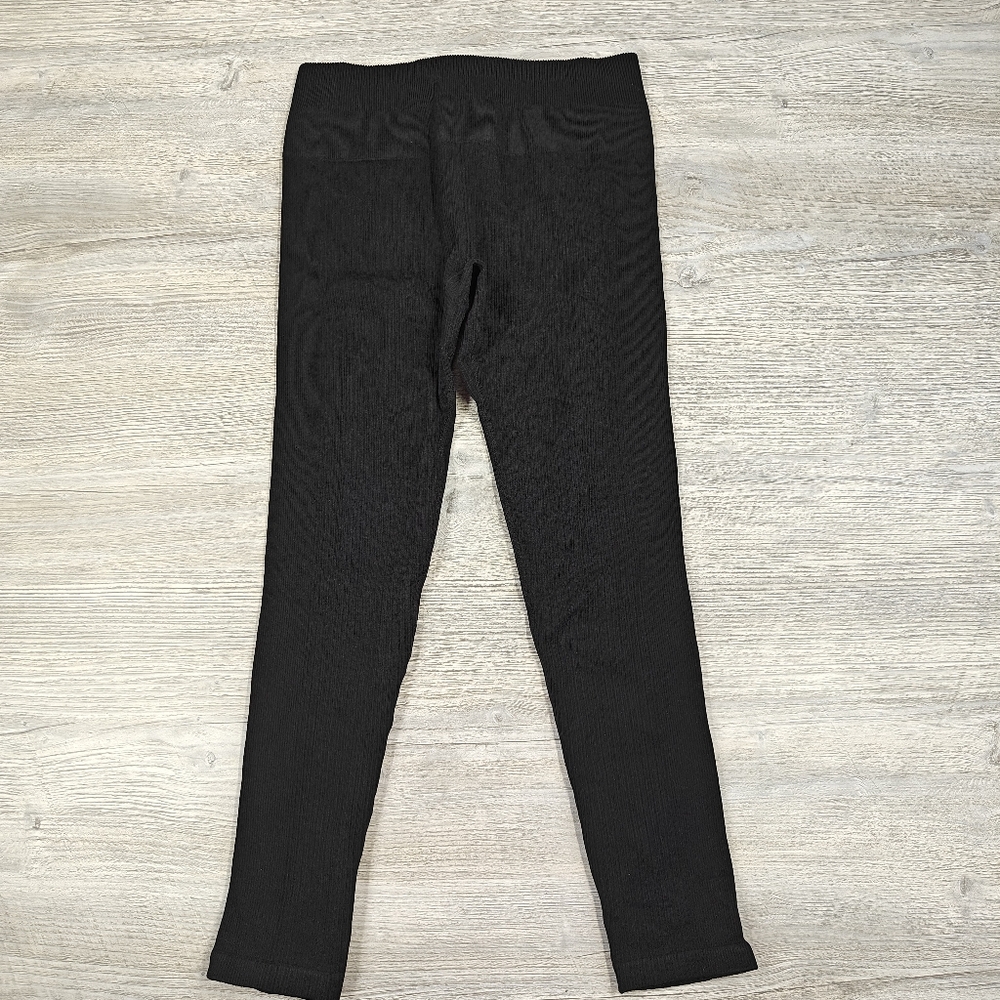 Fabletics Black Seamless Rib High-Waisted Leggings Size Large - Picture 3 of 11